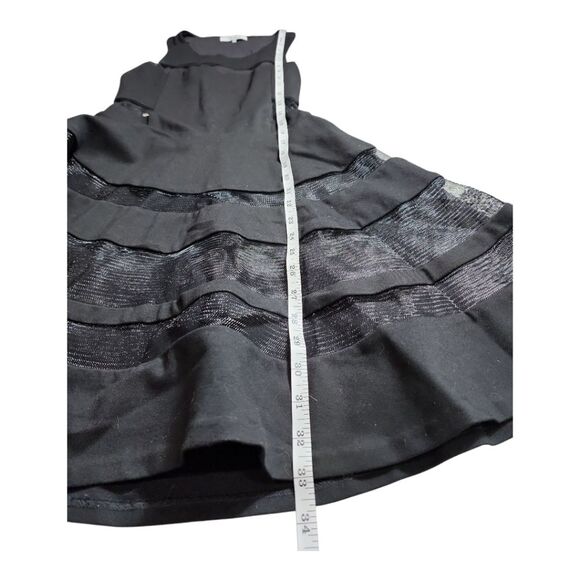 Parker Black Party Short Night Out Dress Size XS Rayon Cocktail Dress Keyhole - Picture 5 of 11